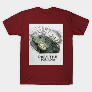 Funny Iguana Design - Obey The Iguana T-Shirt